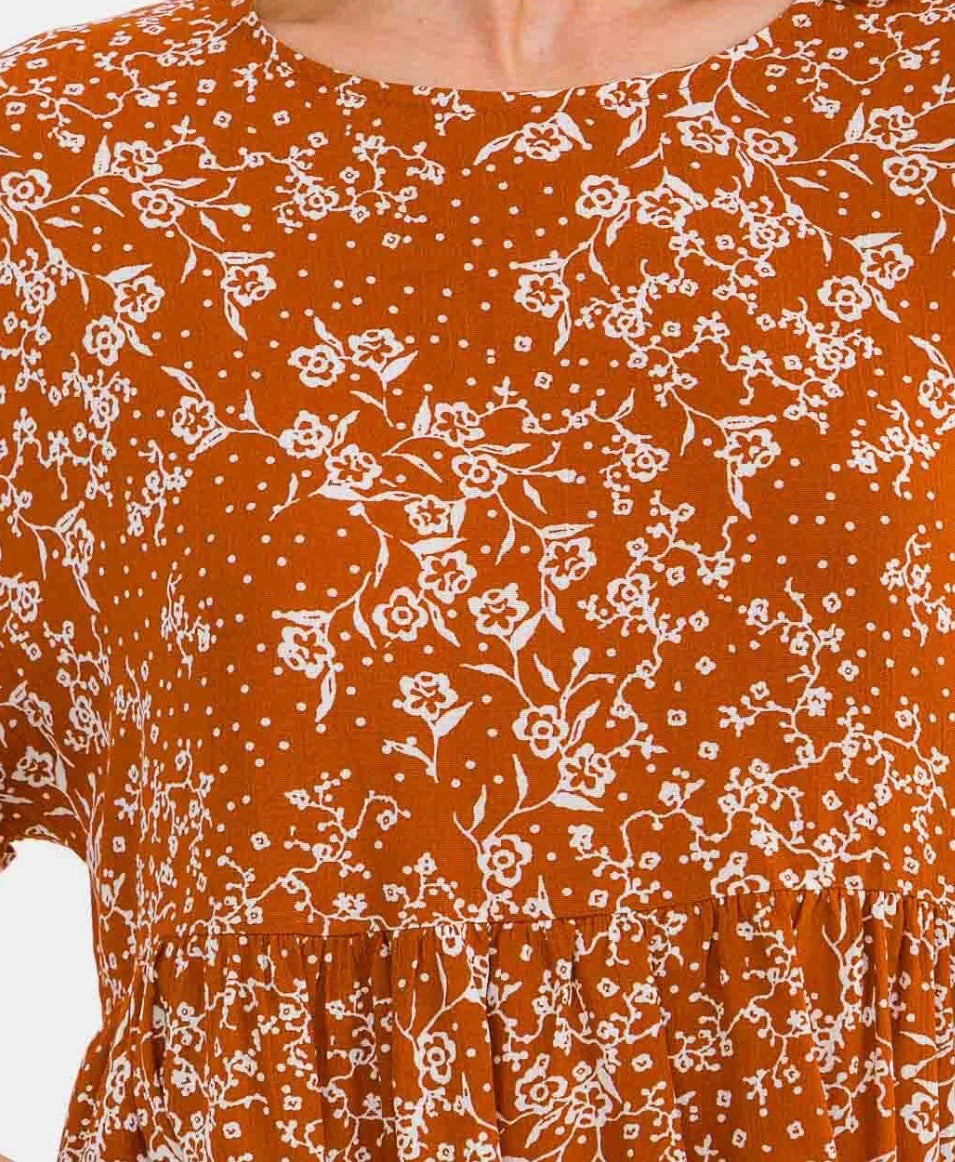 Peplum Print Blouse