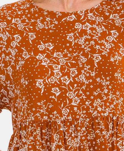 Peplum Print Blouse