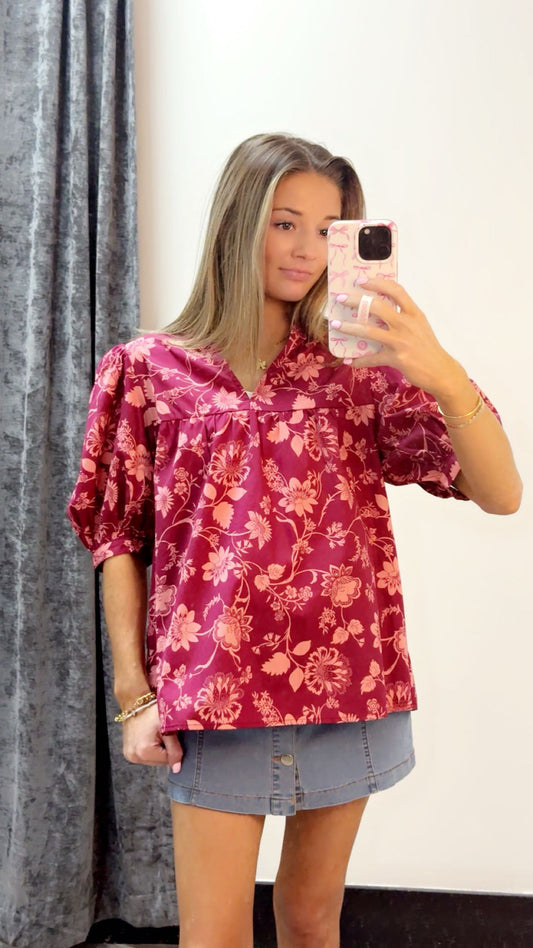 Burgundy Beauty Top