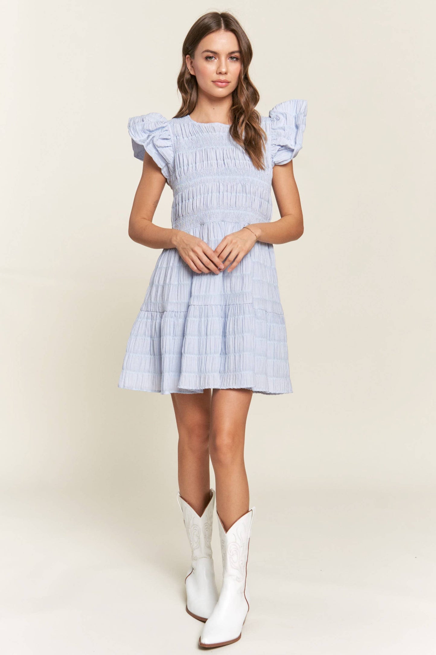 Bluebell Ruffle Smock Dress