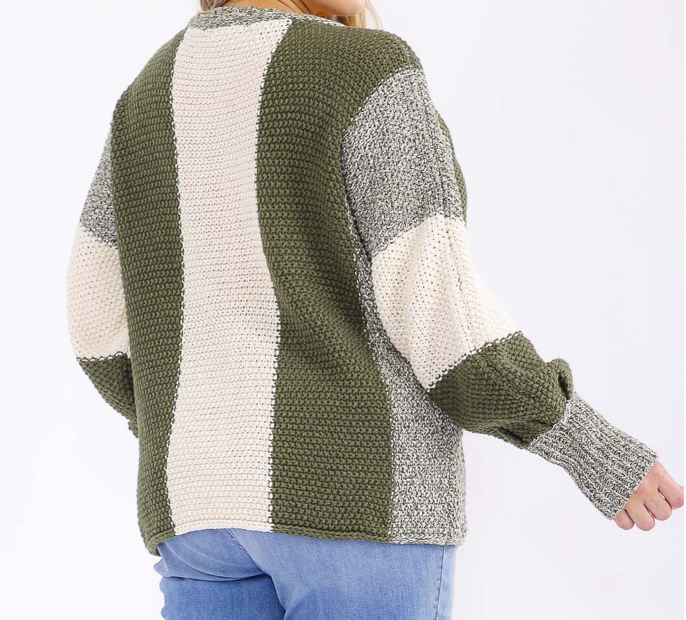 Nina’s Knit Colorblock Sweater