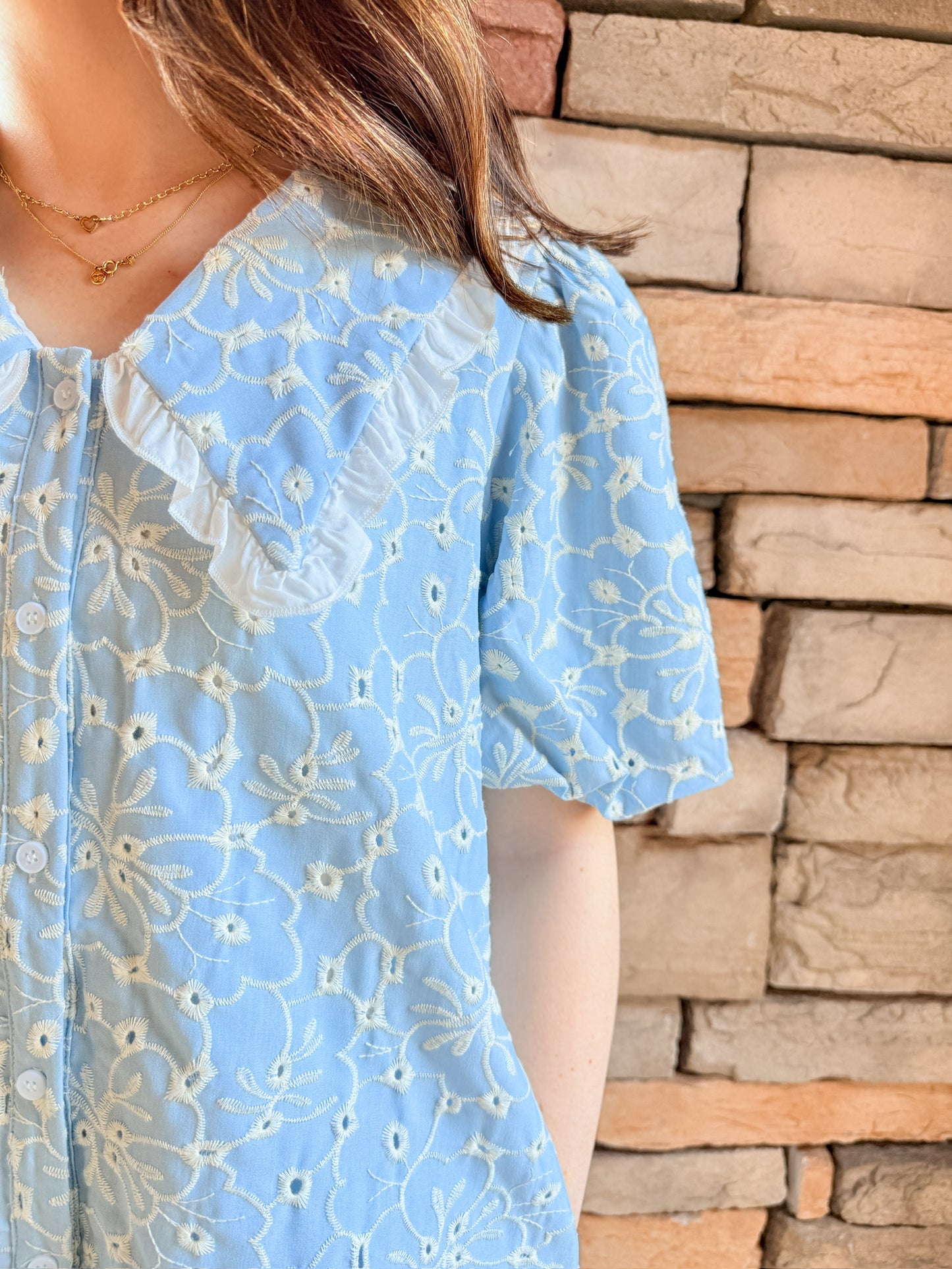 Everly Eyelet Mini Dress