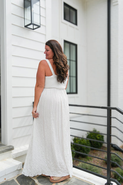 Whimsical White Maxi Dress