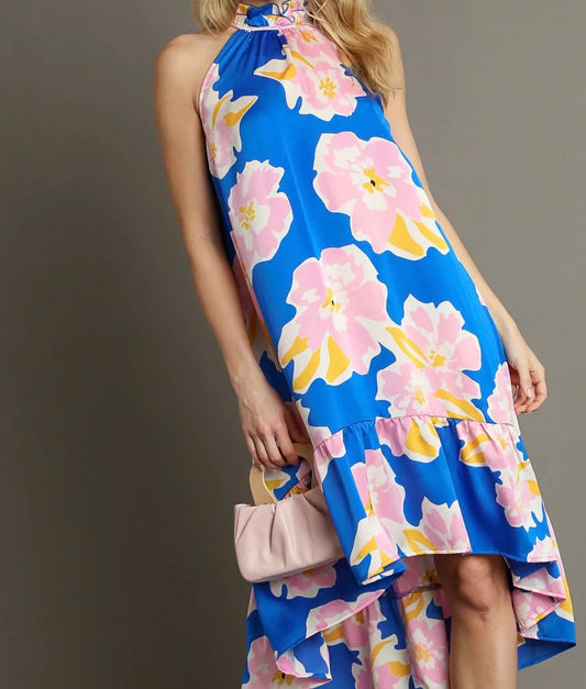 Halter Neck Midi Dress