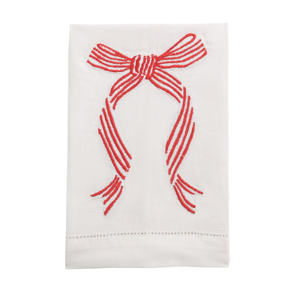 Embroidered Bow Tea Towels