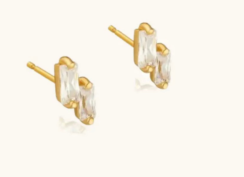 Double Crystal Micro Studs