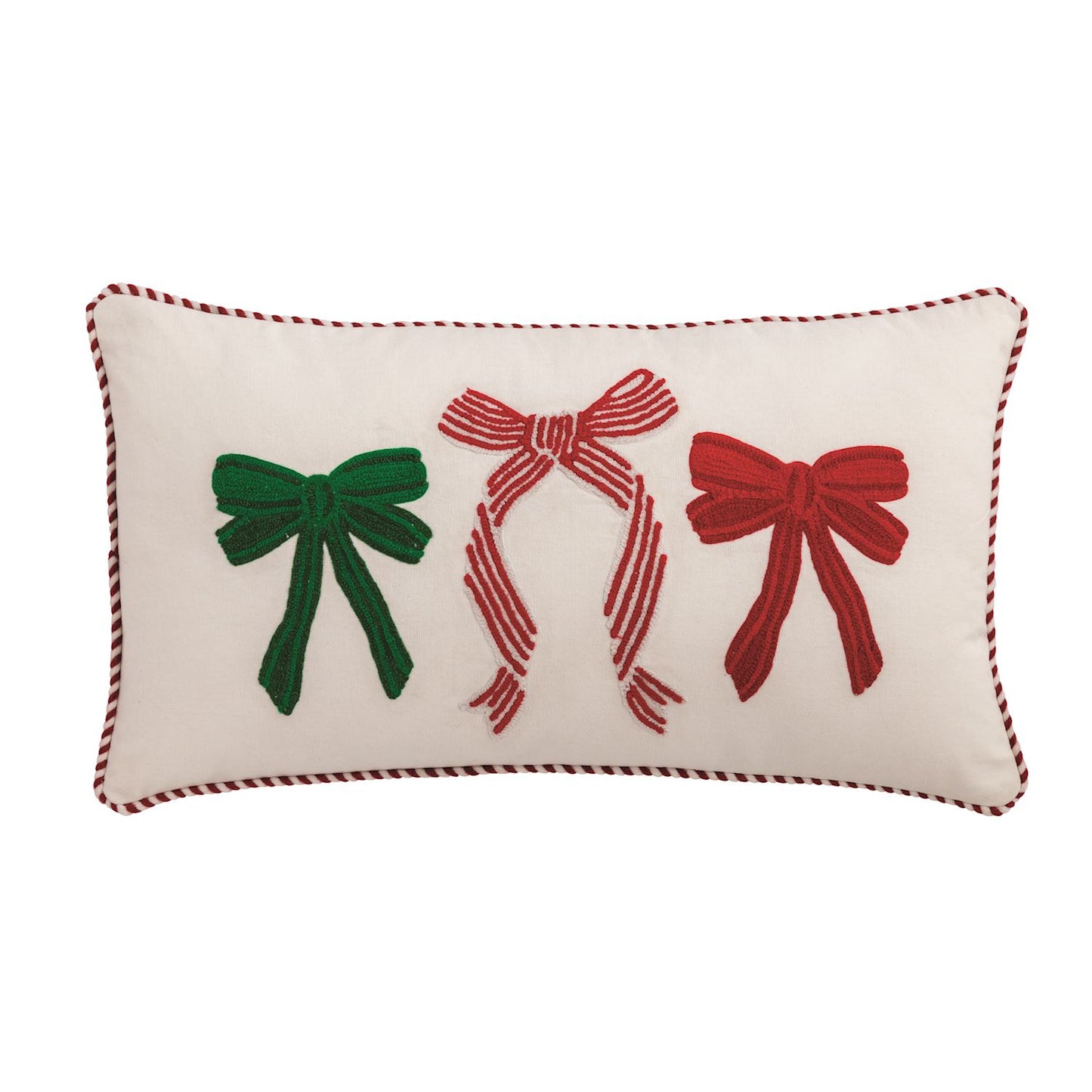 Embroidered Bow Pillows