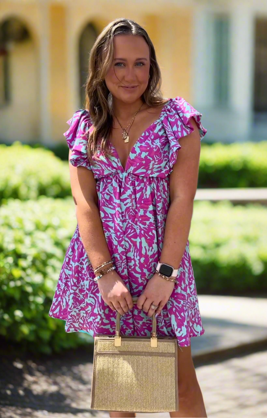 Playful Printed Mini Dress