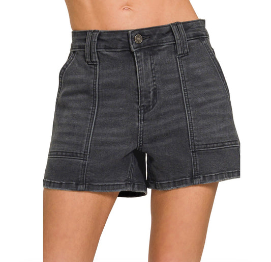 Utility Pocket Denim Shorts