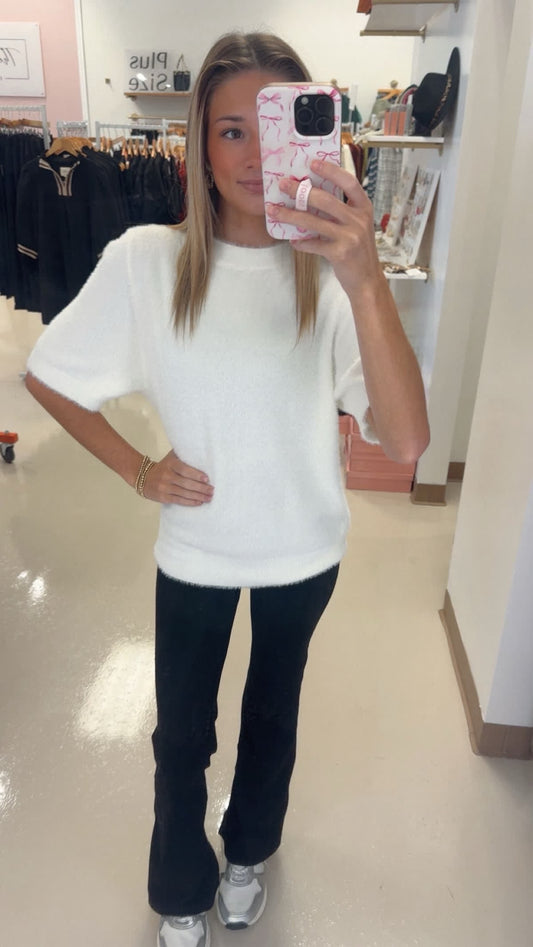Isabelle Ivory Short Sleeve Sweater
