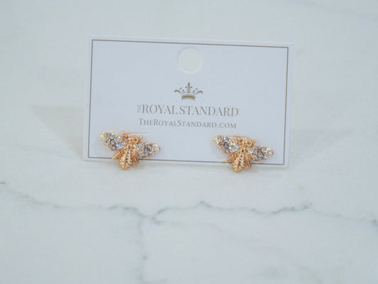 Royal Bee Stud Earrings