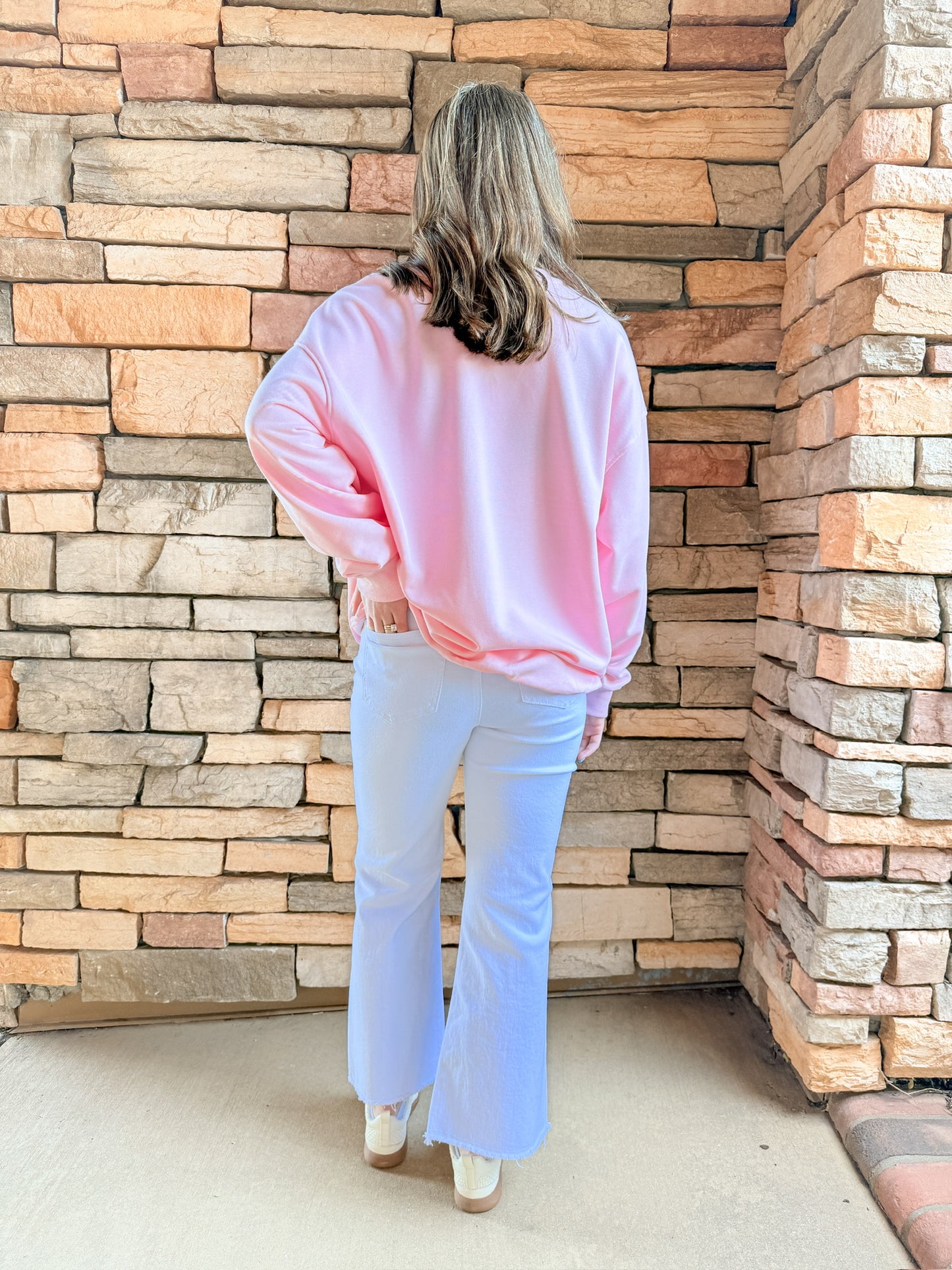 Too Cute In Pink Sweatshirt