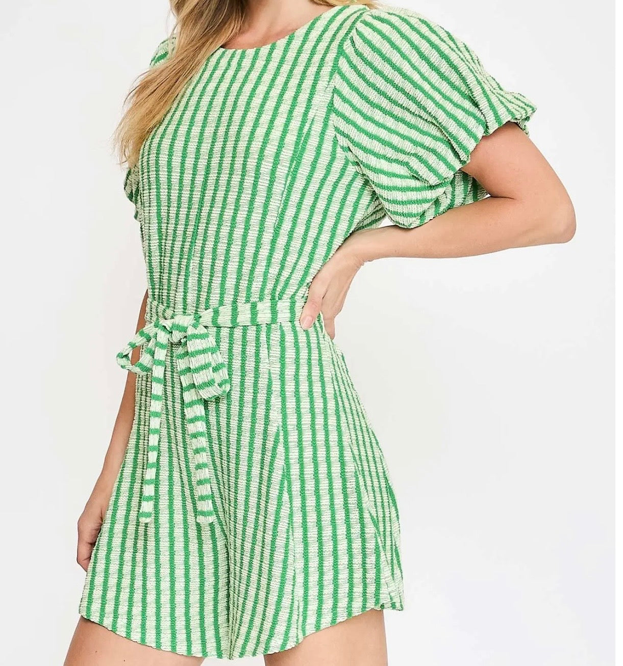 Knitted Striped Romper