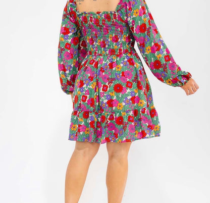 Tickled Pink Floral Dress
