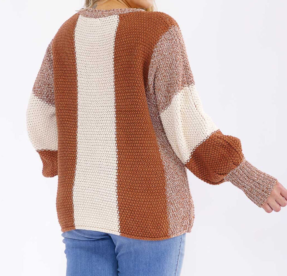 Nina’s Knit Colorblock Sweater