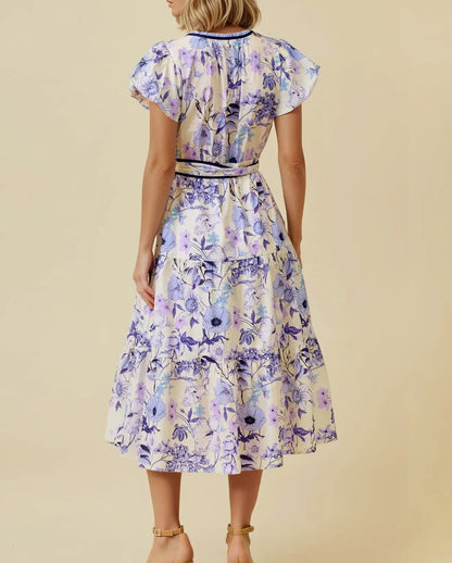 Franka Floral Print Midi Dress