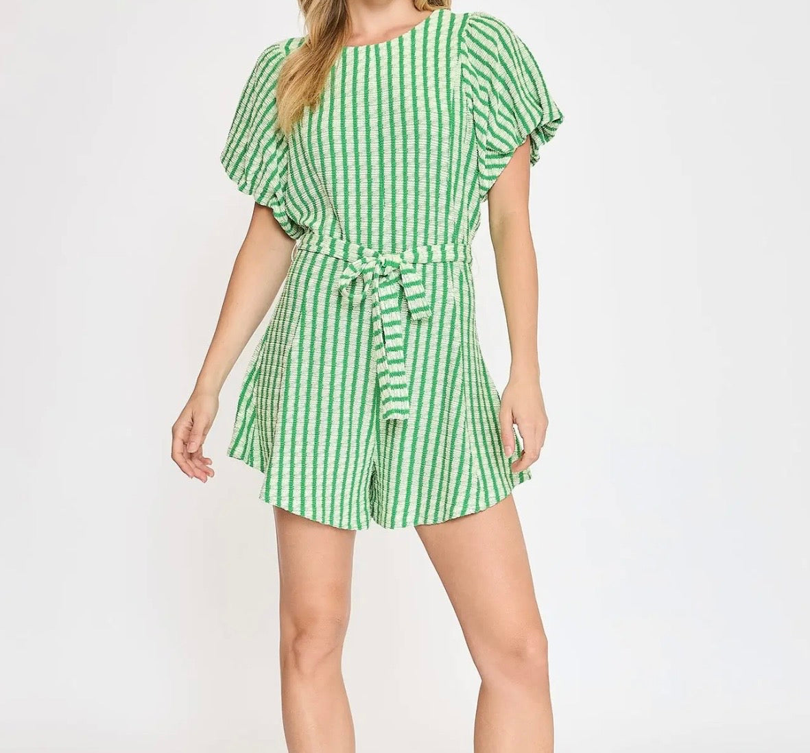 Knitted Striped Romper