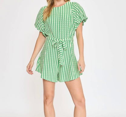 Knitted Striped Romper