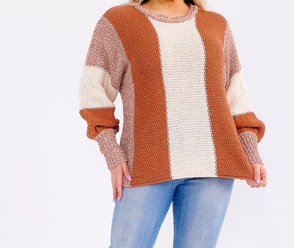 Nina’s Knit Colorblock Sweater