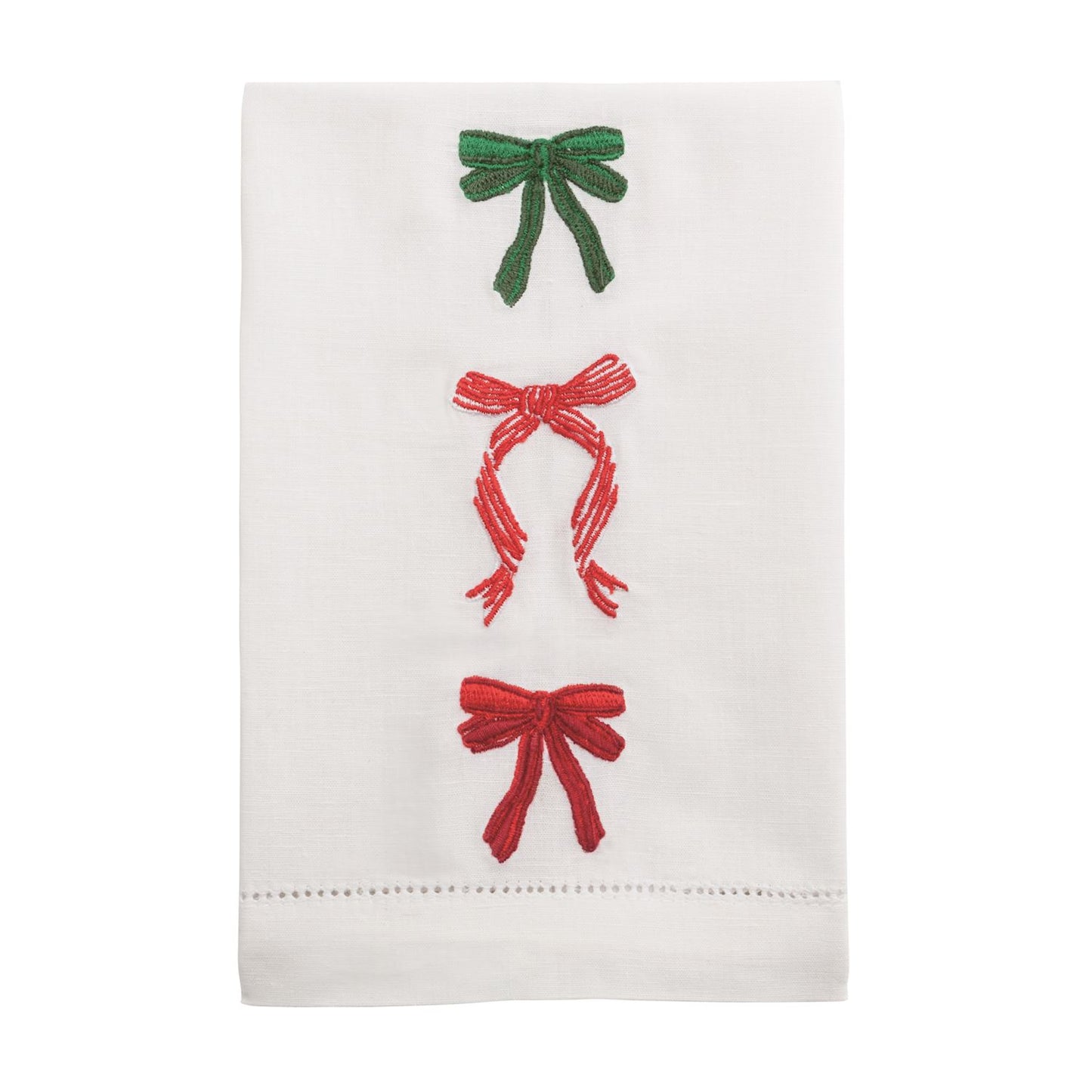 Embroidered Bow Tea Towels