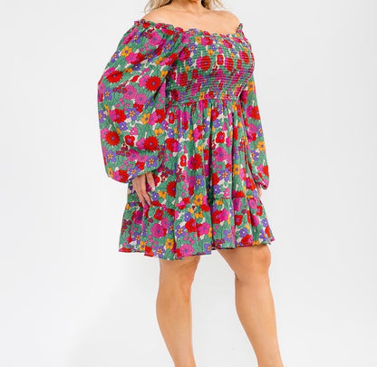 Tickled Pink Floral Dress