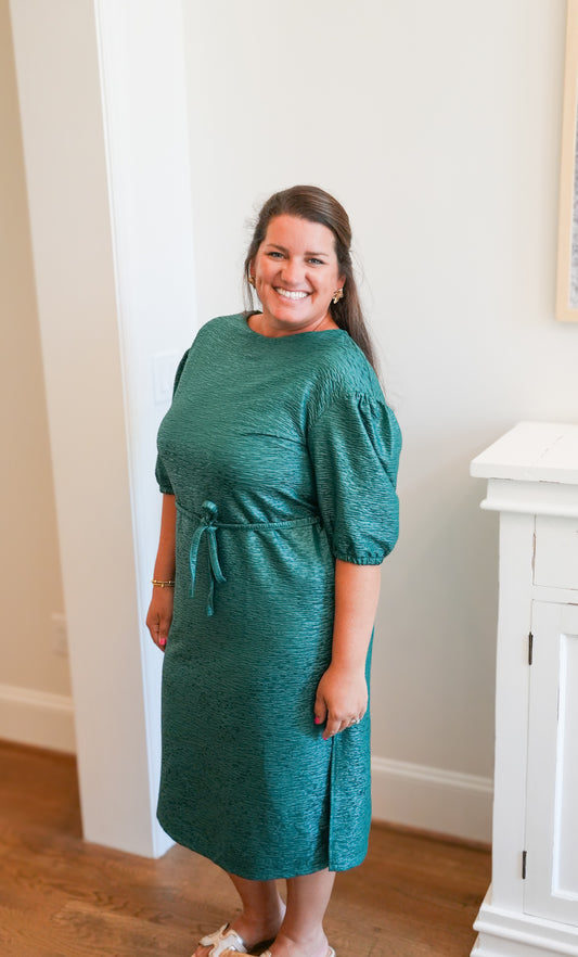 Waist Tie Midi Dress
