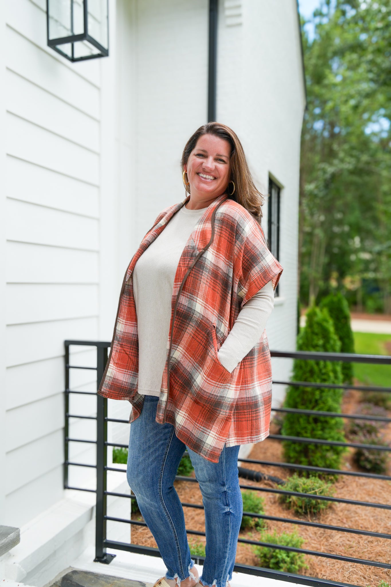Plaid Poncho