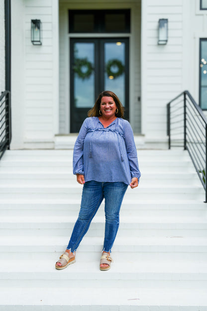 Pin Stripe Cotton Blouse