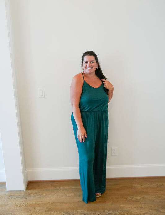 Sassy Hunter Green Jumpsuit