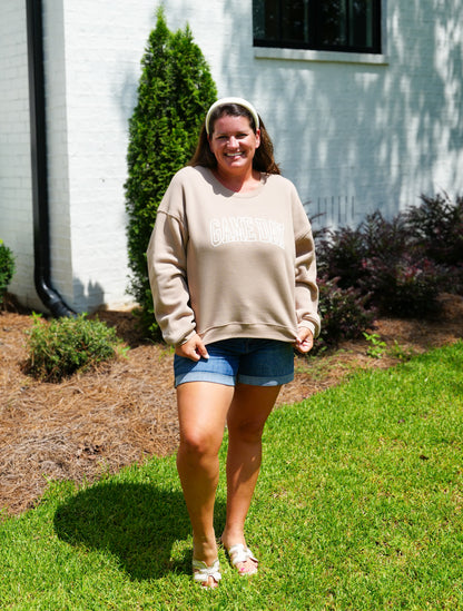 Game Day Puff Sweatshirt - Oatmeal