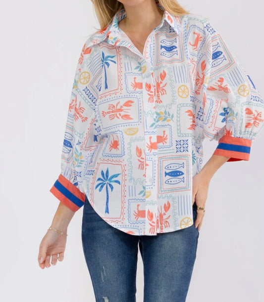 Fishing For A Compliment Blouse