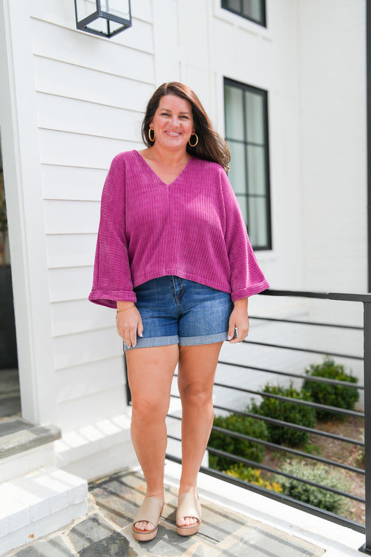 Olivia Oversized Sleeve Knit Top