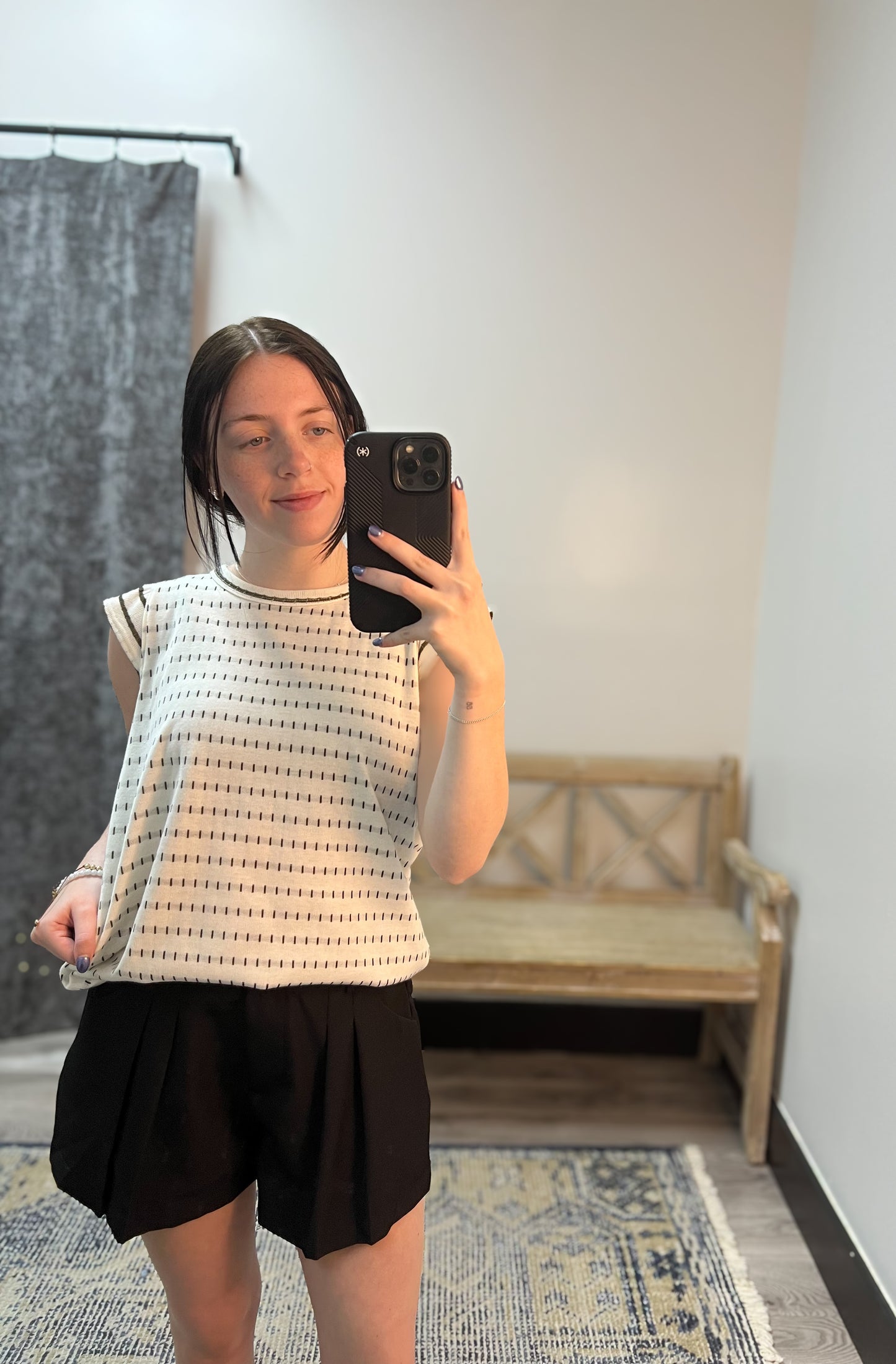 Ruffle Cap Sleeve Top
