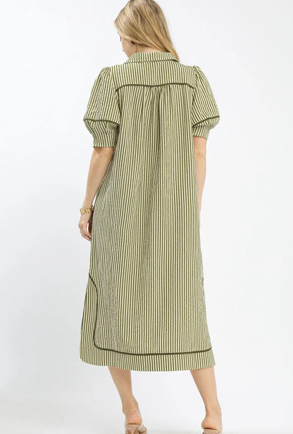 Sidni Striped Midi Dress