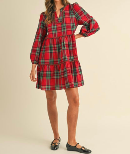 Perfect Plaid Babydoll Dress