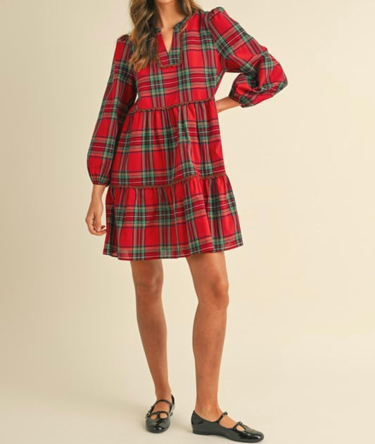 Perfect Plaid Babydoll Dress