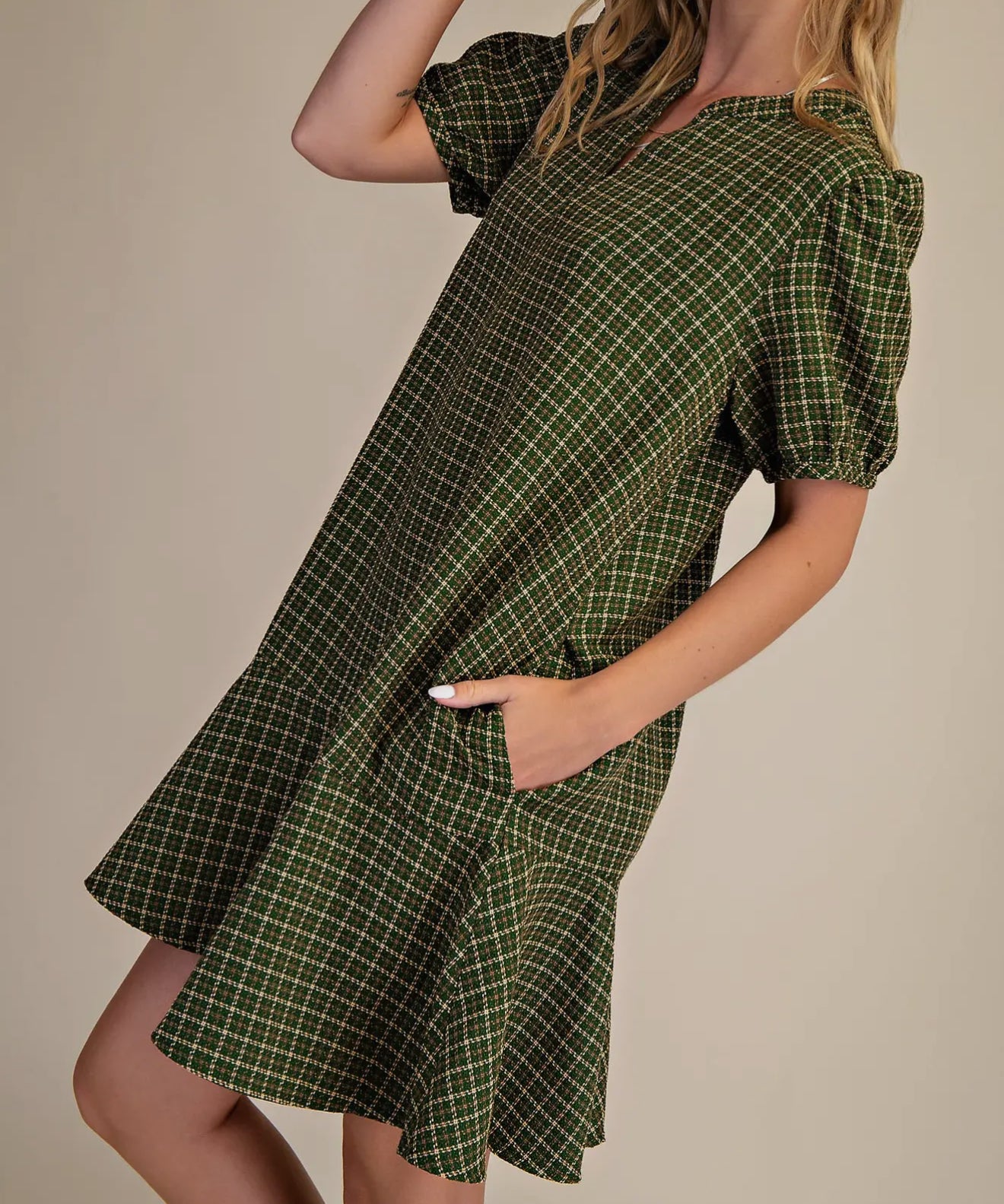 Henley Hunter Green Mini Dress