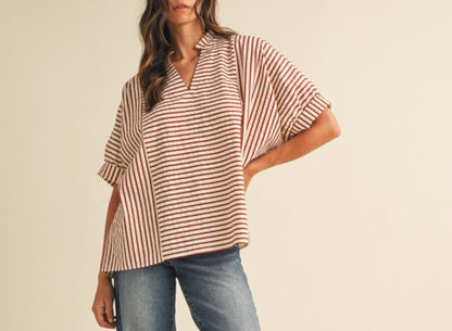 Stripes Are My Type Top