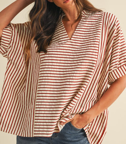 Stripes Are My Type Top