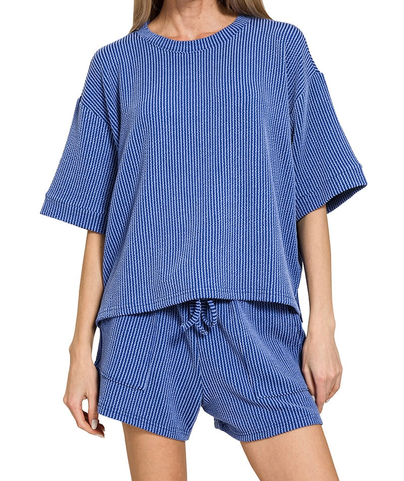 Really Raised Rib Top & Short Set