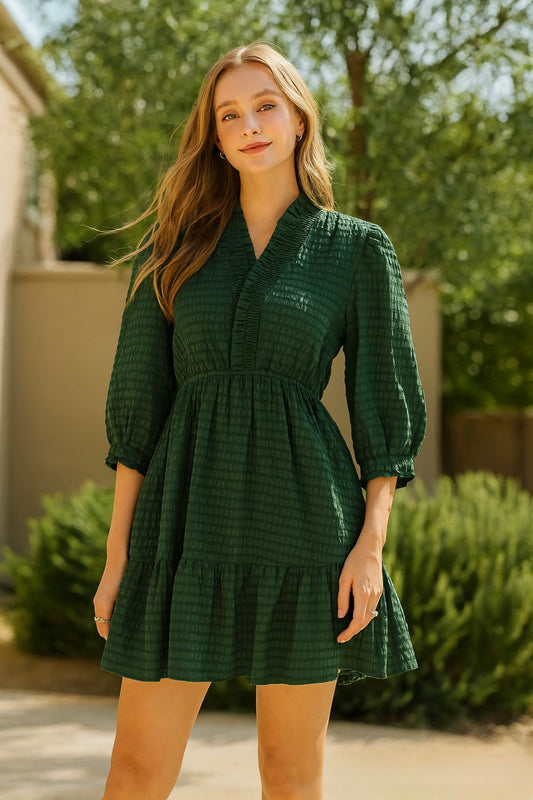 In To This Palm Green Dress