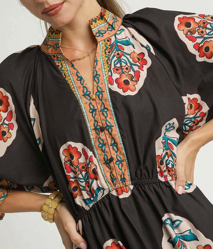 Francine Floral Patch Dress