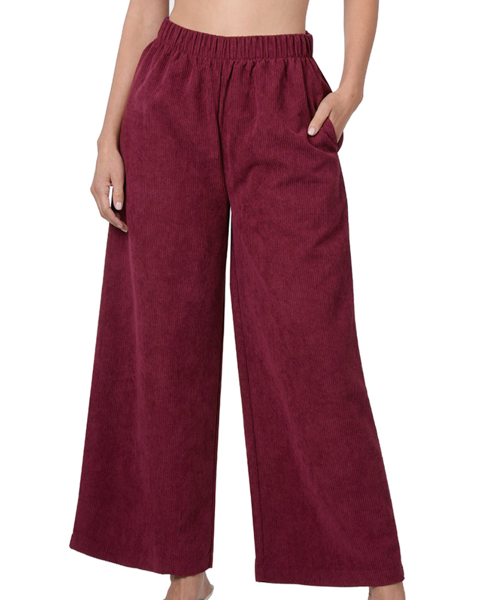 Corduroy Wide Leg Pants