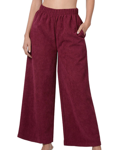 Corduroy Wide Leg Pants