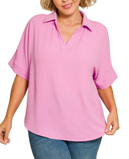 Carley Collared Airflow Top