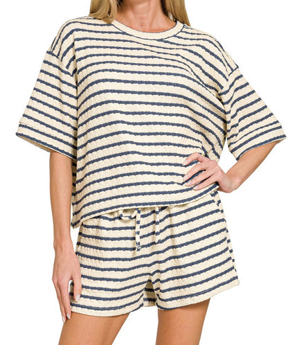 Sulta Striped Short Sleeve Set