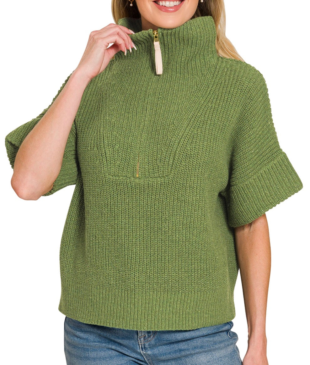 Hallie Half Zip Sweater