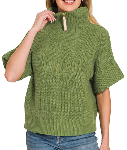 Hallie Half Zip Sweater