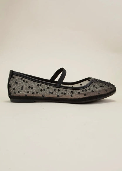 Rhinestone Mary Jane Flats