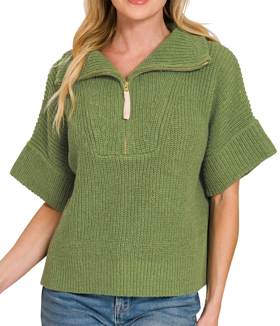 Hallie Half Zip Sweater